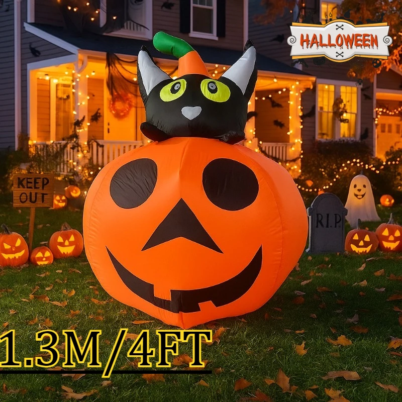 4FT Party Holiday DIY Decorations Halloween Inflatable Black Cat Pumpkin Toys LED Lights Yard Lawn Decor Supplies Home Ornaments
4FT Party Holiday DIY Decorations Halloween Inflatable Black Cat Pumpkin Toys LED Lights Yard Lawn Decor Supplies Home Ornaments