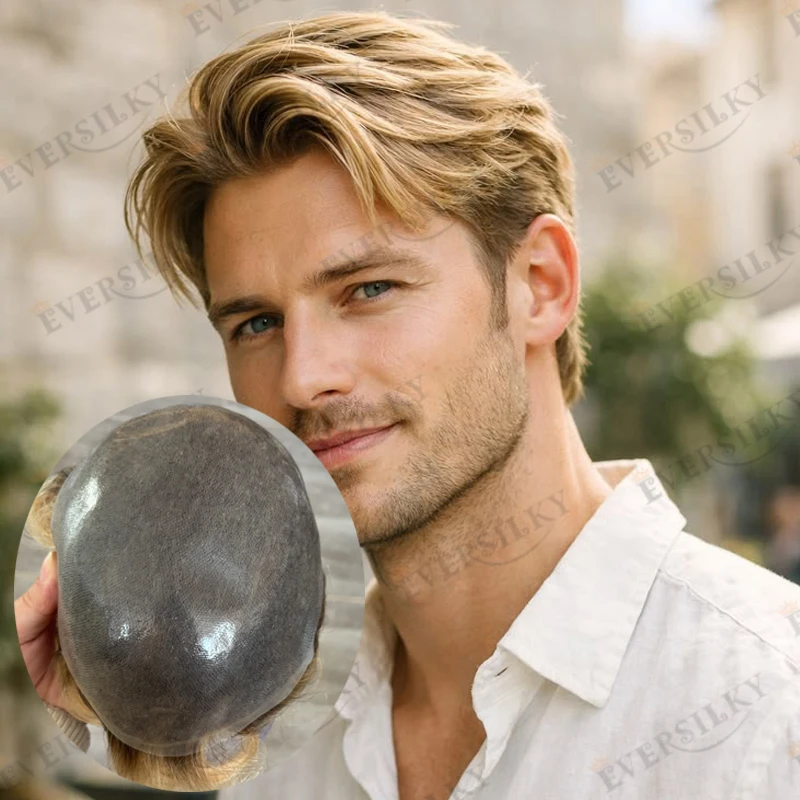 Незаметный парик для мужчин из 100% индийских натуральных волос, 30 мм, волнистый/прямой, омбре блонд, с прочной микротонкой основой, натуральный тупе
Незаметный парик для мужчин из 100% индийских натуральных волос, 30 мм, волнистый/прямой, омбре блонд, с прочной микротонкой основой, натуральный тупе