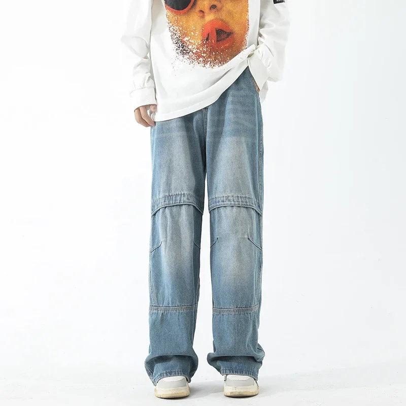 2023 New Men's Denim Wide-leg Pants Korean Style Straight Loose Demin Jeans Street Hip-hop Daily Casual Student Trousers Y20
2023 New Men's Denim Wide-leg Pants Korean Style Straight Loose Demin Jeans Street Hip-hop Daily Casual Student Trousers Y20