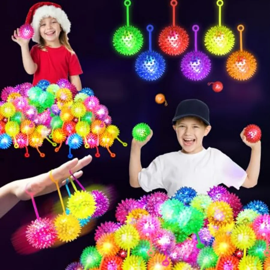 120PCS Light Up Ball Bouncy Balls for 6 Colors LED Flashing Squeaky Ball 2.2inch Light Up Toys Fidget Sensory Toys Glow in The
120PCS Light Up Ball Bouncy Balls for 6 Colors LED Flashing Squeaky Ball 2.2inch Light Up Toys Fidget Sensory Toys Glow in The