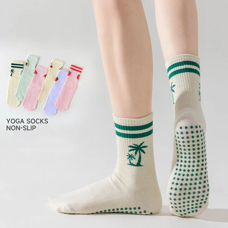 Yoga Socks Women Cotton Fruit Dot Silicone Non-slip Grip Pilates Crew Socks
Yoga Socks Women Cotton Fruit Dot Silicone Non-slip Grip Pilates Crew Socks