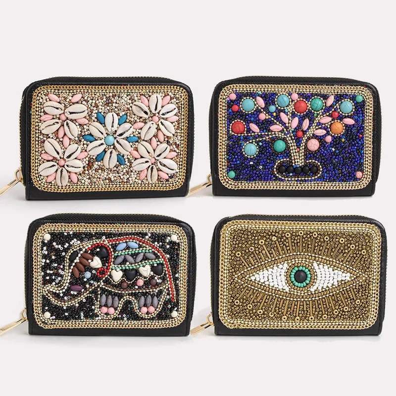 New Bohemian Pearl Butterfly purse Flower Exquisite PU Zipper Card Bag Small Zero Wallet Women's Bag pencil cases pencil pouch
New Bohemian Pearl Butterfly purse Flower Exquisite PU Zipper Card Bag Small Zero Wallet Women's Bag pencil cases pencil pouch