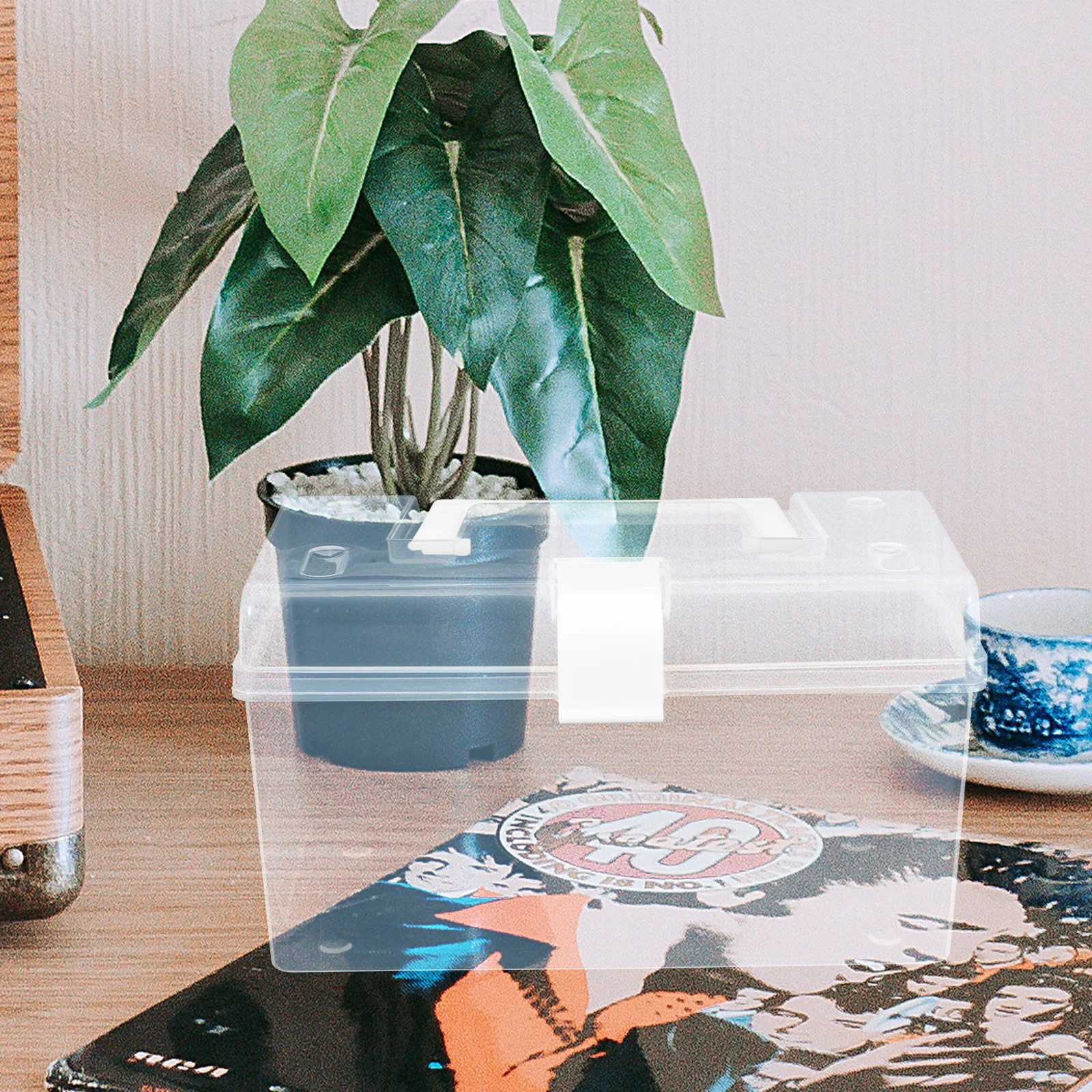 Portable Medicine Box Compact Plastic Storage Organizer Transparent First Aid Kit Container For Home Travel Emergency Use