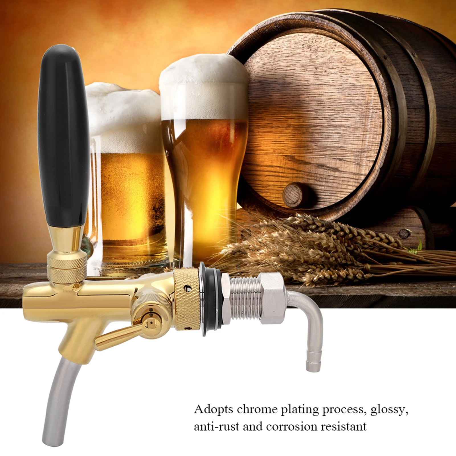 Adjustable Beer Tap Beer Faucet Beer Tap /8 Chrome Plating Stainless Steel Adjustable Beer Dispenser Tap Faucet for Home Bar
Adjustable Beer Tap Beer Faucet Beer Tap /8 Chrome Plating Stainless Steel Adjustable Beer Dispenser Tap Faucet for Home Bar