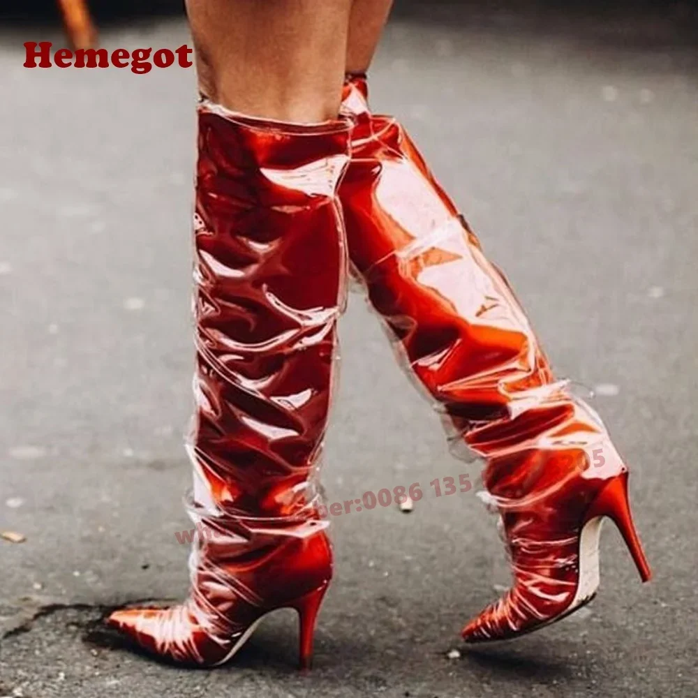 Splicing Pvc Stiletto Heels Long Boots Pointy Toe Red Knee High Boots 2025 Winter New Arrival Runway Party Shoes Slip On Sexy
Splicing Pvc Stiletto Heels Long Boots Pointy Toe Red Knee High Boots 2025 Winter New Arrival Runway Party Shoes Slip On Sexy