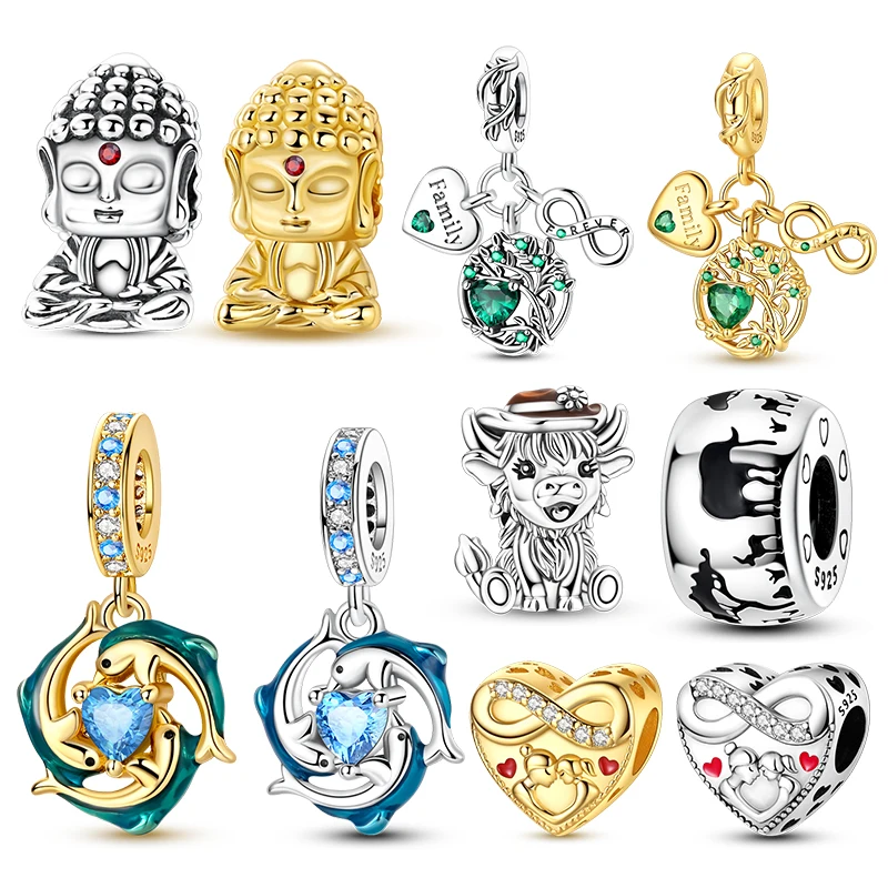 Original Charm 925 Silver Two-Tone Family Tree Ornament Charms Beads Fit 3mm Original Bracelet Womens DIY Fine Jewelry Gifts New
Original Charm 925 Silver Two-Tone Family Tree Ornament Charms Beads Fit 3mm Original Bracelet Womens DIY Fine Jewelry Gifts New