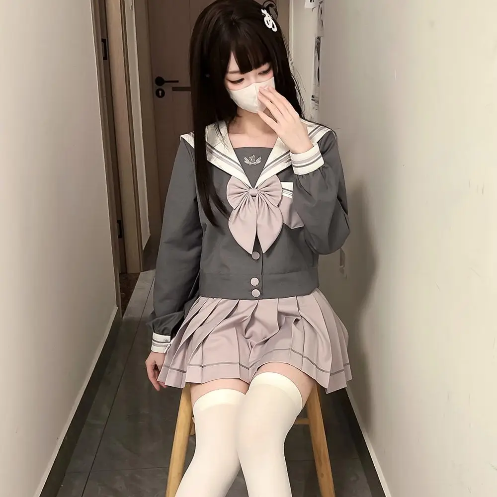 Japan Jk Uniform Skirt Orthodox Japanese Sailor Suit Long Sleeve Embroidered School Uniform Suit
Japan Jk Uniform Skirt Orthodox Japanese Sailor Suit Long Sleeve Embroidered School Uniform Suit