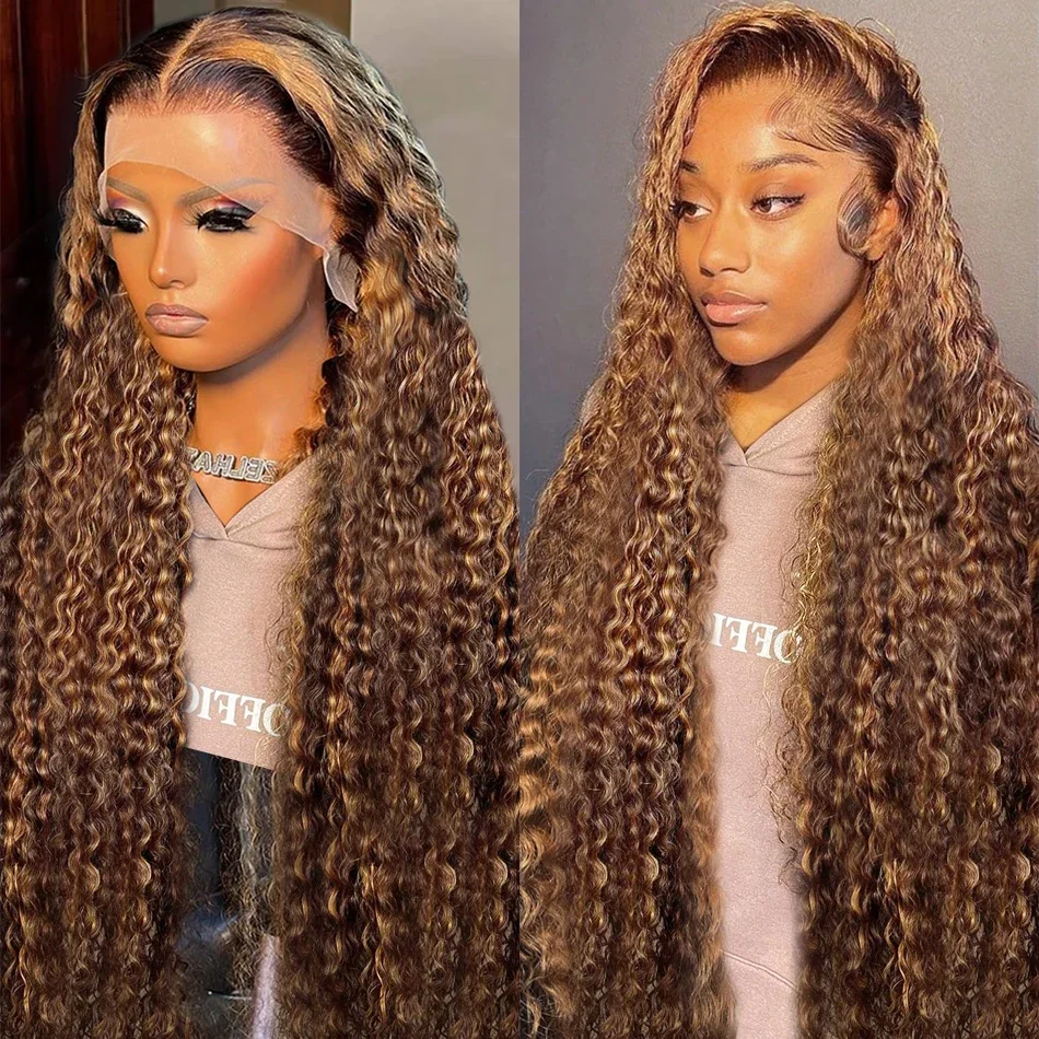 13x6 HD Transparent 4/27 Highlight Ombre Deep Wave Lace Frontal Human Hair Wig 30 40 Inch 13x4 Lace Front Wig For Women
13x6 HD Transparent 4/27 Highlight Ombre Deep Wave Lace Frontal Human Hair Wig 30 40 Inch 13x4 Lace Front Wig For Women