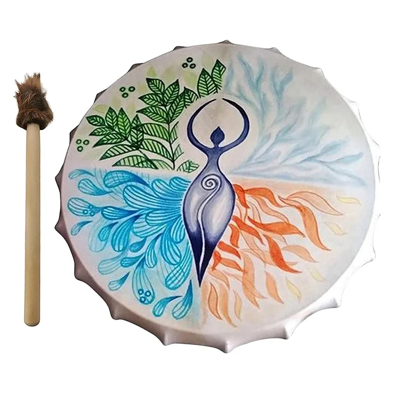 MLGB 10 Inch Shaman Drum - Handmade Shamanic Drum Mother Earth/Sounds From Nature, Sound Healing
MLGB 10 Inch Shaman Drum - Handmade Shamanic Drum Mother Earth/Sounds From Nature, Sound Healing