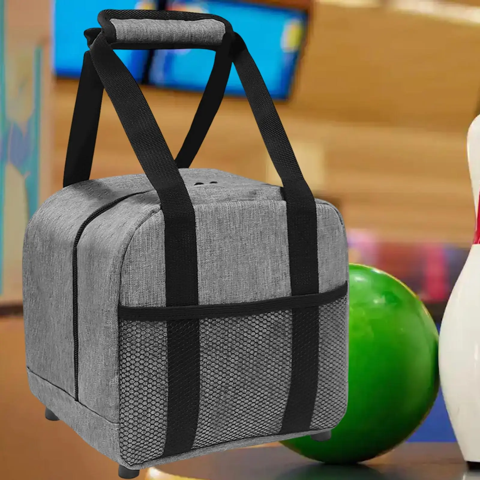 Bowling Bag with Ball Holder Pad, Practical Bowling Storage Handbag, Single Bowling Tote Container for Travel
Bowling Bag with Ball Holder Pad, Practical Bowling Storage Handbag, Single Bowling Tote Container for Travel