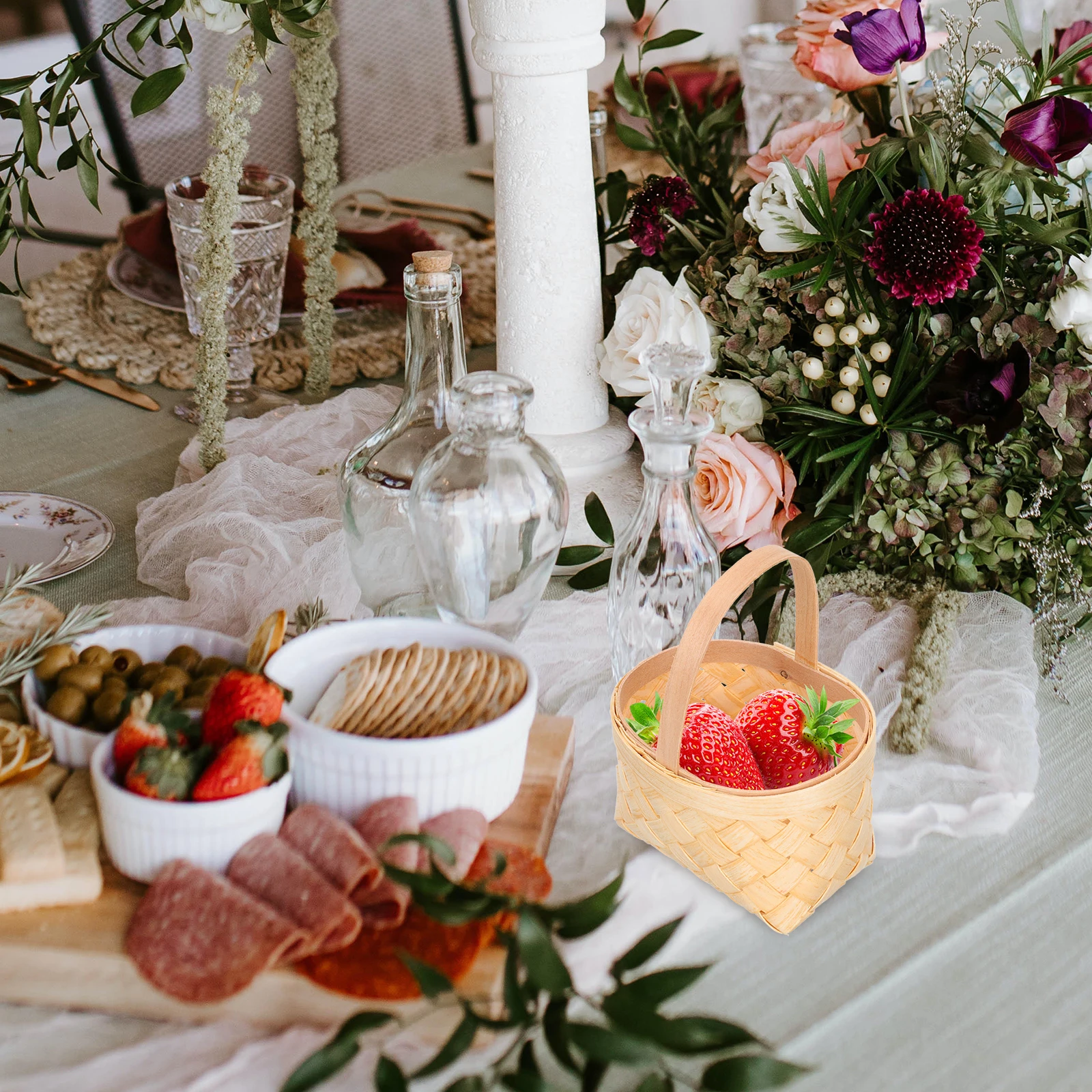 4pcs Wood Chip Baskets Small Gift Basket Decorative Storage Basket For Wedding Party Home Floral Arrangement Candy Organizer
4pcs Wood Chip Baskets Small Gift Basket Decorative Storage Basket For Wedding Party Home Floral Arrangement Candy Organizer