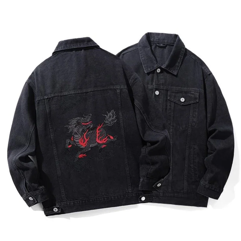 Kirin Embroidered High-End Mens Jacket Coat Loose Fit Veste Homme Autumn Top Quality Cotton Denim Button Fashion Chamarra Hombre
Kirin Embroidered High-End Mens Jacket Coat Loose Fit Veste Homme Autumn Top Quality Cotton Denim Button Fashion Chamarra Hombre