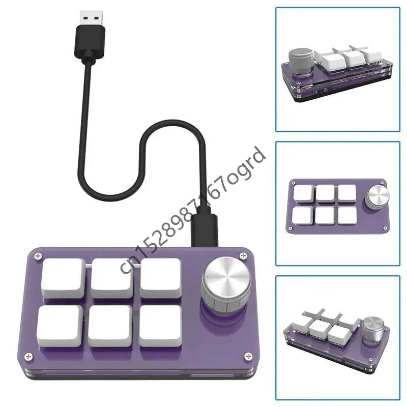 Mini Mechanical Keyboard Type C Macro Knob Shortcut Customization Hot-swap Keypad 6 Keys 634A
Mini Mechanical Keyboard Type C Macro Knob Shortcut Customization Hot-swap Keypad 6 Keys 634A