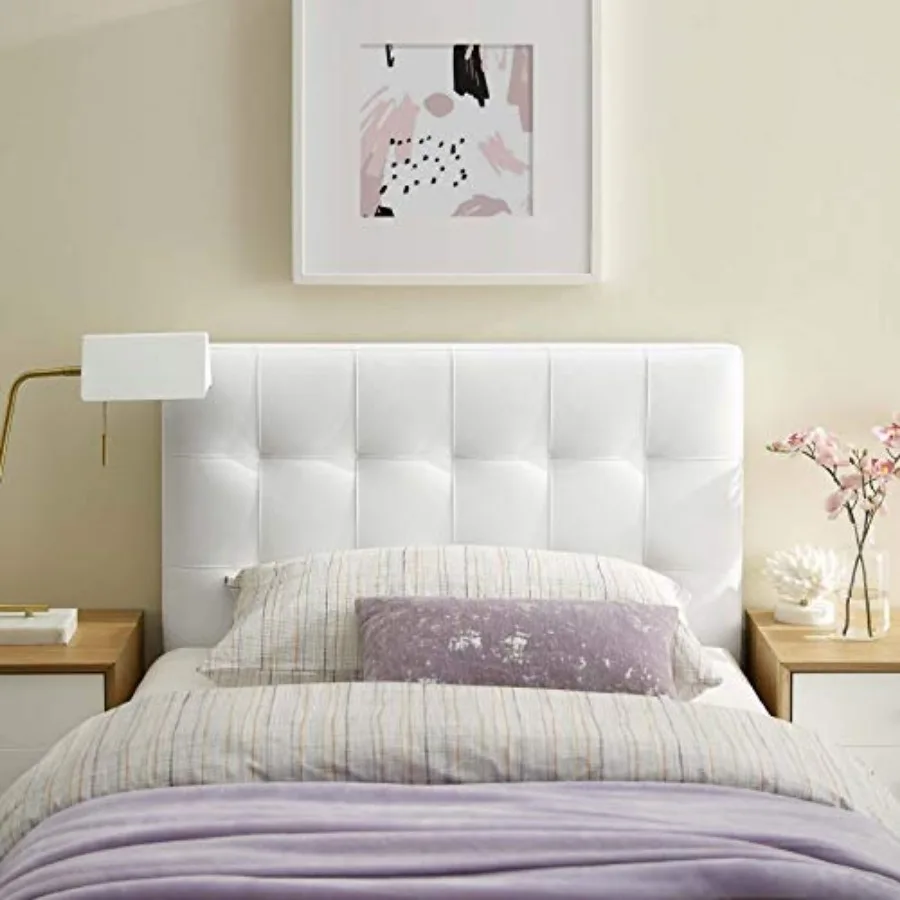 Lily Tufted Faux Leather Upholstered Headboard in
Lily Tufted Faux Leather Upholstered Headboard in