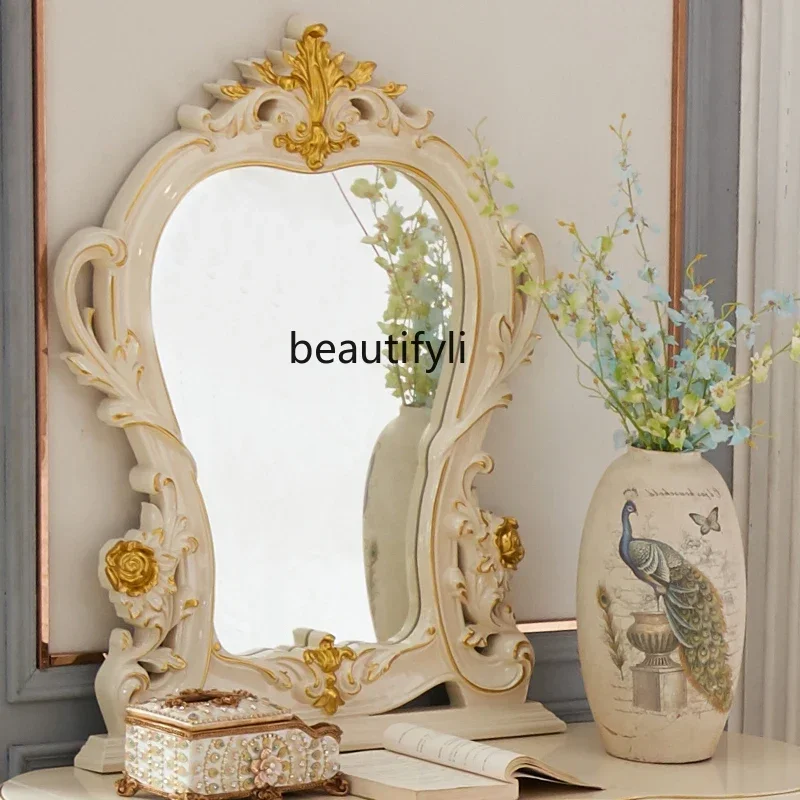 European dresser bedroom luxury dressing table pearl white princess dressing table master bedroom solid wood
European dresser bedroom luxury dressing table pearl white princess dressing table master bedroom solid wood