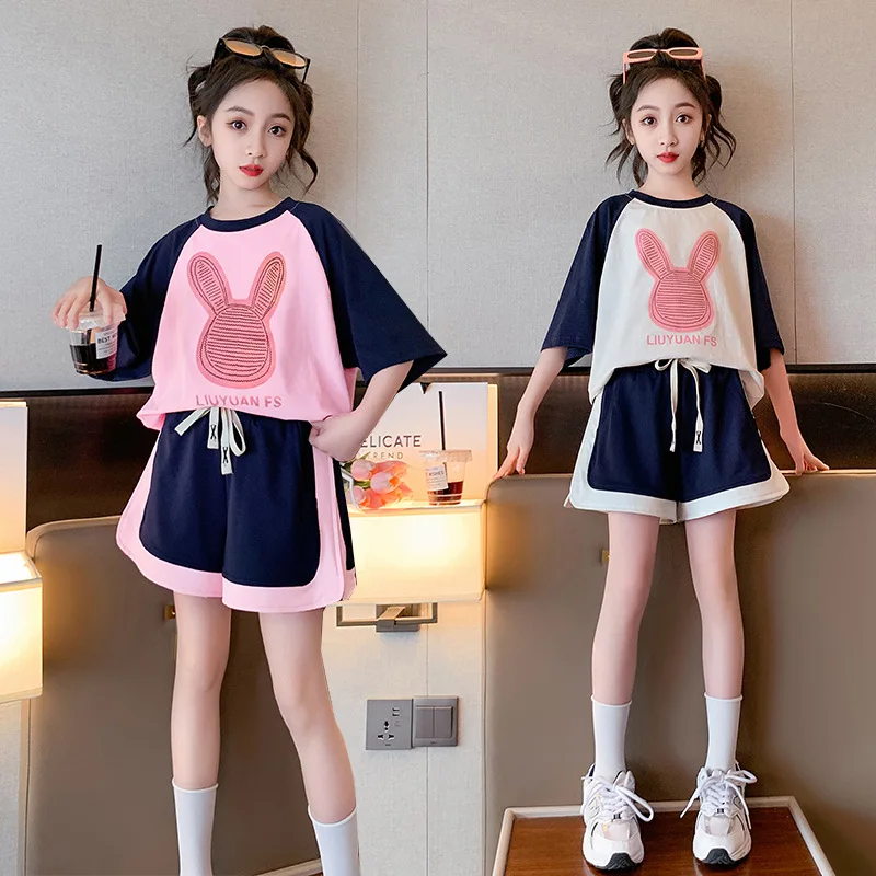 Girls' Set Summer 2024 New Large Children's Thin, Western Style Sports And Leisure Colored Rabbit Shorts
Girls' Set Summer 2024 New Large Children's Thin, Western Style Sports And Leisure Colored Rabbit Shorts
