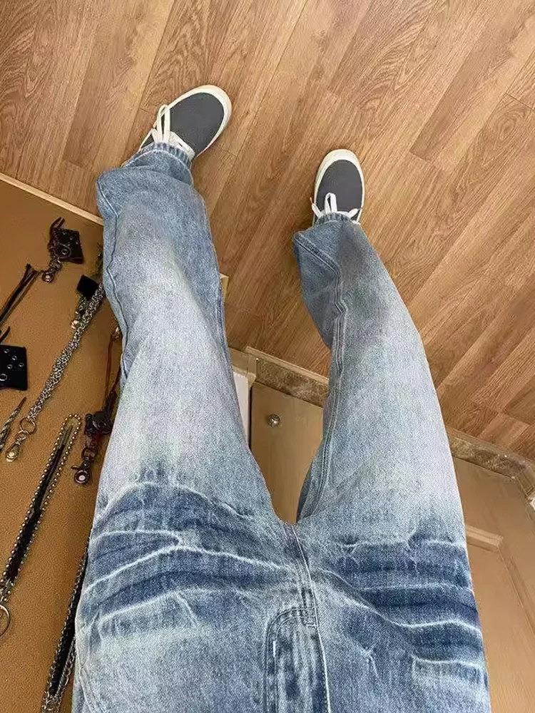 Waed Blue Lightning Pattern Men's Jeans High Waist CleanFit Straight Leg Long Pants American Vibe Spring Season Youth Faion
Waed Blue Lightning Pattern Men's Jeans High Waist CleanFit Straight Leg Long Pants American Vibe Spring Season Youth Faion