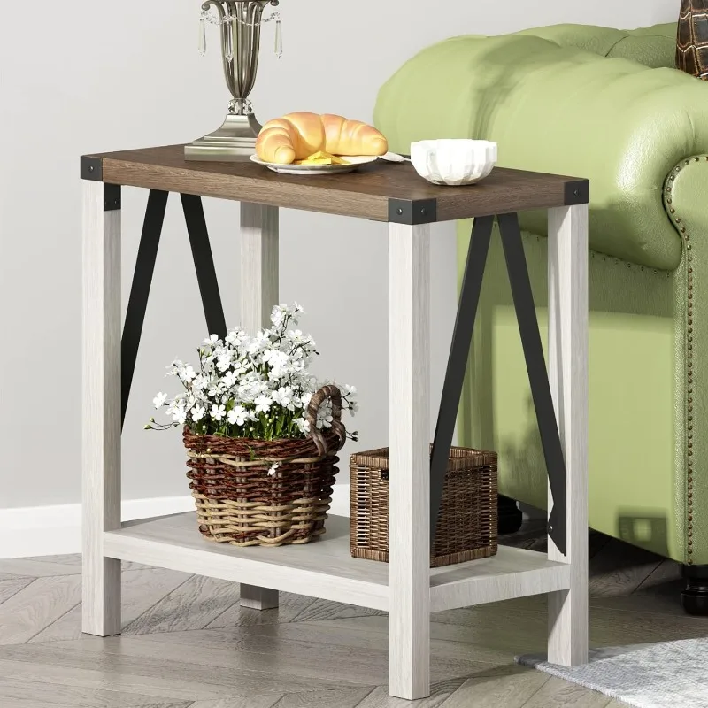 Farmhouse End Table for Small Spaces, Narrow Side End Table with Storage Shelf, Rustic Nightstand Sofa Table
Farmhouse End Table for Small Spaces, Narrow Side End Table with Storage Shelf, Rustic Nightstand Sofa Table