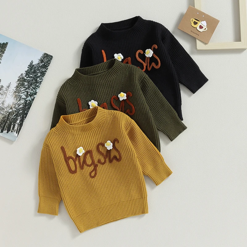 Suefunskry Newborn Baby Girl Boy Knitted Long Sleeve Autumn Winter Sweater Flower Letter Embroidery Loose Pullover Casual Tops
Suefunskry Newborn Baby Girl Boy Knitted Long Sleeve Autumn Winter Sweater Flower Letter Embroidery Loose Pullover Casual Tops