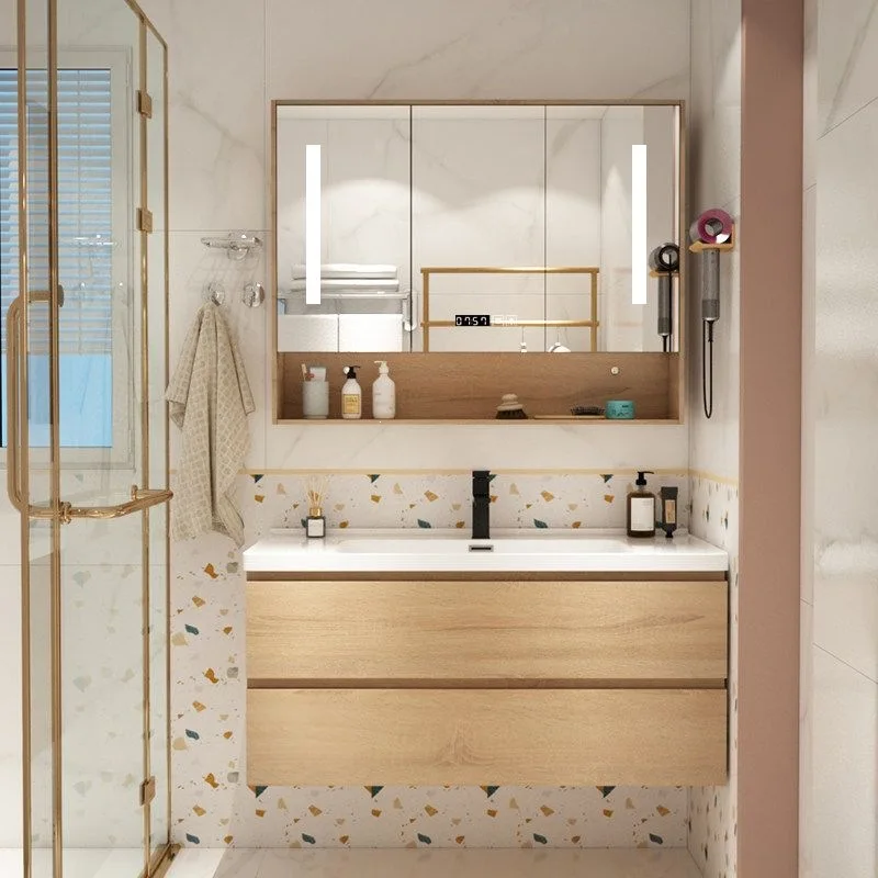 Log Color Bathroom Cabinet, Washbasin Cabinet, Combined Ceramic Integrated Basin Toilet Washstand Storage, Face Mirror Set
Log Color Bathroom Cabinet, Washbasin Cabinet, Combined Ceramic Integrated Basin Toilet Washstand Storage, Face Mirror Set