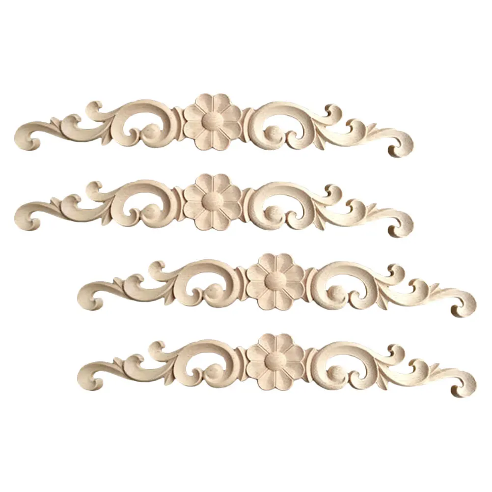4pcs Solid Carved Floral Cabinet Door Appliques Vintage Furniture Embellishments Corner Molding Wooden Onlays for Home Living
4pcs Solid Carved Floral Cabinet Door Appliques Vintage Furniture Embellishments Corner Molding Wooden Onlays for Home Living