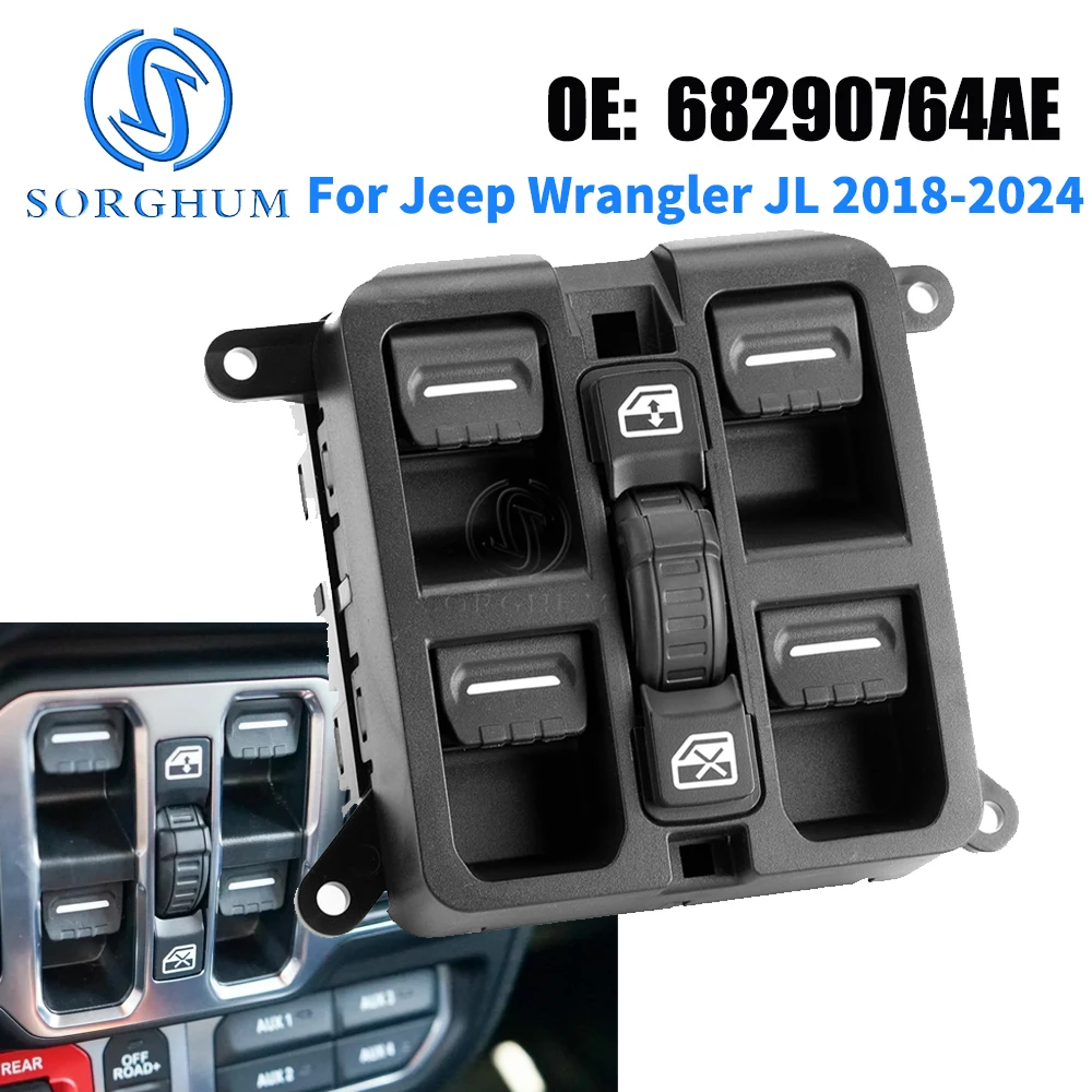 SORGHUM переключатель стеклоподъемника 68290764AE для Jeep Wrangler JL 2018-2024 Gladiator JT 2020-2022 68290764AC 68290764AD 68290764AF
SORGHUM переключатель стеклоподъемника 68290764AE для Jeep Wrangler JL 2018-2024 Gladiator JT 2020-2022 68290764AC 68290764AD 68290764AF