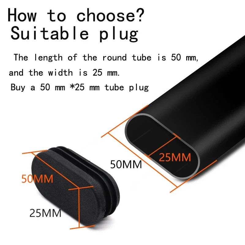 50Pcs Oval Tube Plug Foot Pad Blanking End Cap Non-slip Table Foot Dust Cover Chair Leg Sock Floor Protector Pad Furniture Parts
50Pcs Oval Tube Plug Foot Pad Blanking End Cap Non-slip Table Foot Dust Cover Chair Leg Sock Floor Protector Pad Furniture Parts
