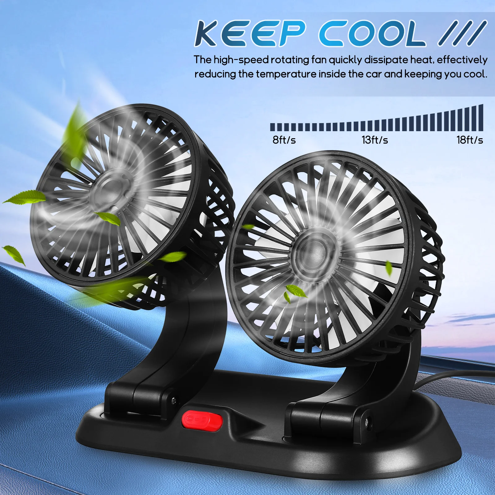 Car Dual Head Foldable USB Cooling for Vehicle Rechargeable Small Fan Quiet Operation Air 
Car Dual Head Foldable USB Cooling for Vehicle Rechargeable Small Fan Quiet Operation Air