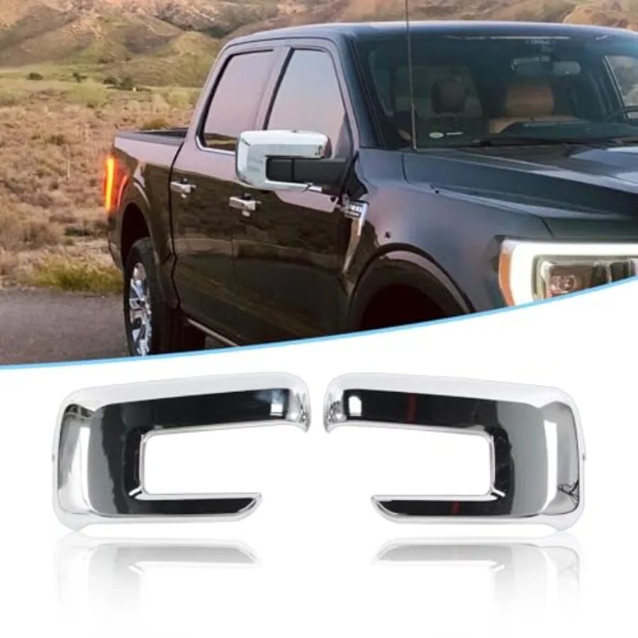 Chrome Mirror Covers Fit for Ford F150 2021-2025 Side Mirror Caps With Turn Signal Model
Chrome Mirror Covers Fit for Ford F150 2021-2025 Side Mirror Caps With Turn Signal Model