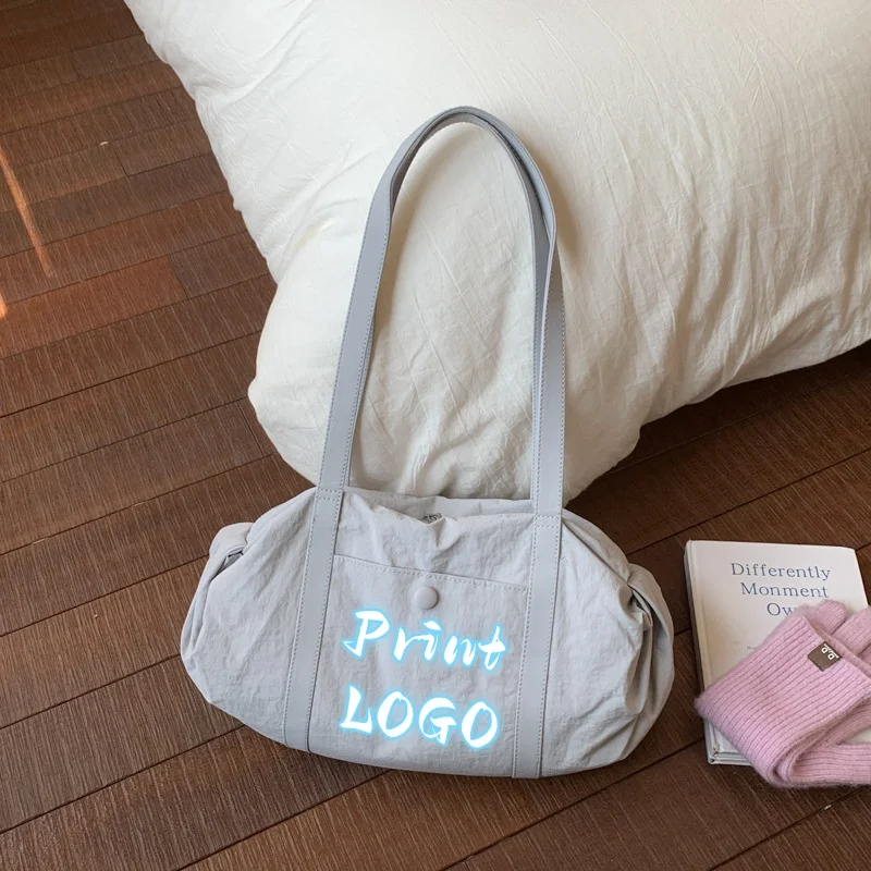 Soft Nylon Custom Logo Tote Bag, Casual Lightweight Shoulder Bag, Minimalist Handbag for Daily Commute, Shopping & Travel
Soft Nylon Custom Logo Tote Bag, Casual Lightweight Shoulder Bag, Minimalist Handbag for Daily Commute, Shopping & Travel