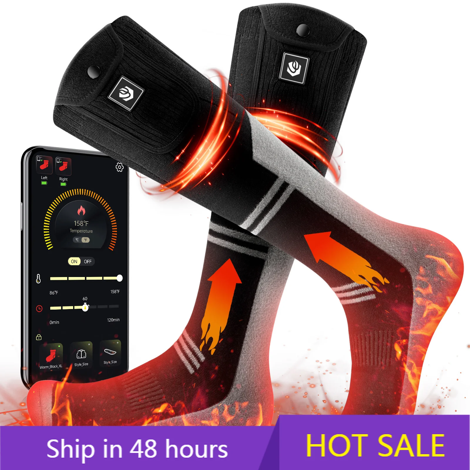 POWER LEAP Best Selling Rechargeable Thermal Heated Casual Winter Socks Anti-Slip Feature For Skiing Cycling Climbing Fishing
POWER LEAP Best Selling Rechargeable Thermal Heated Casual Winter Socks Anti-Slip Feature For Skiing Cycling Climbing Fishing