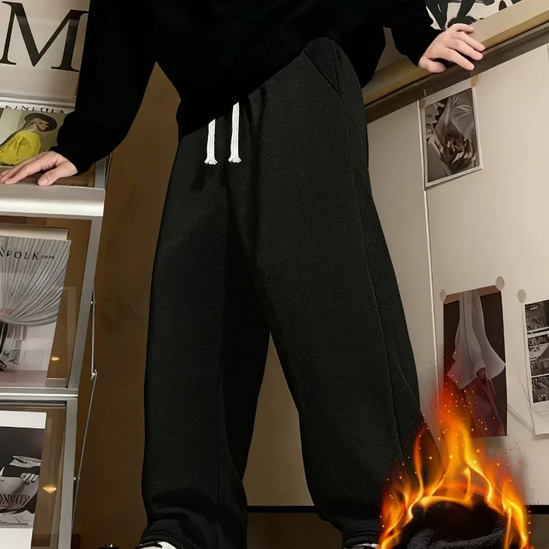 Winter Plush Thick Casual Pants Men's Trendy Brand Loose Casual Sports Pants Suitable for Both Men and Women's Sports Pants
Winter Plush Thick Casual Pants Men's Trendy Brand Loose Casual Sports Pants Suitable for Both Men and Women's Sports Pants