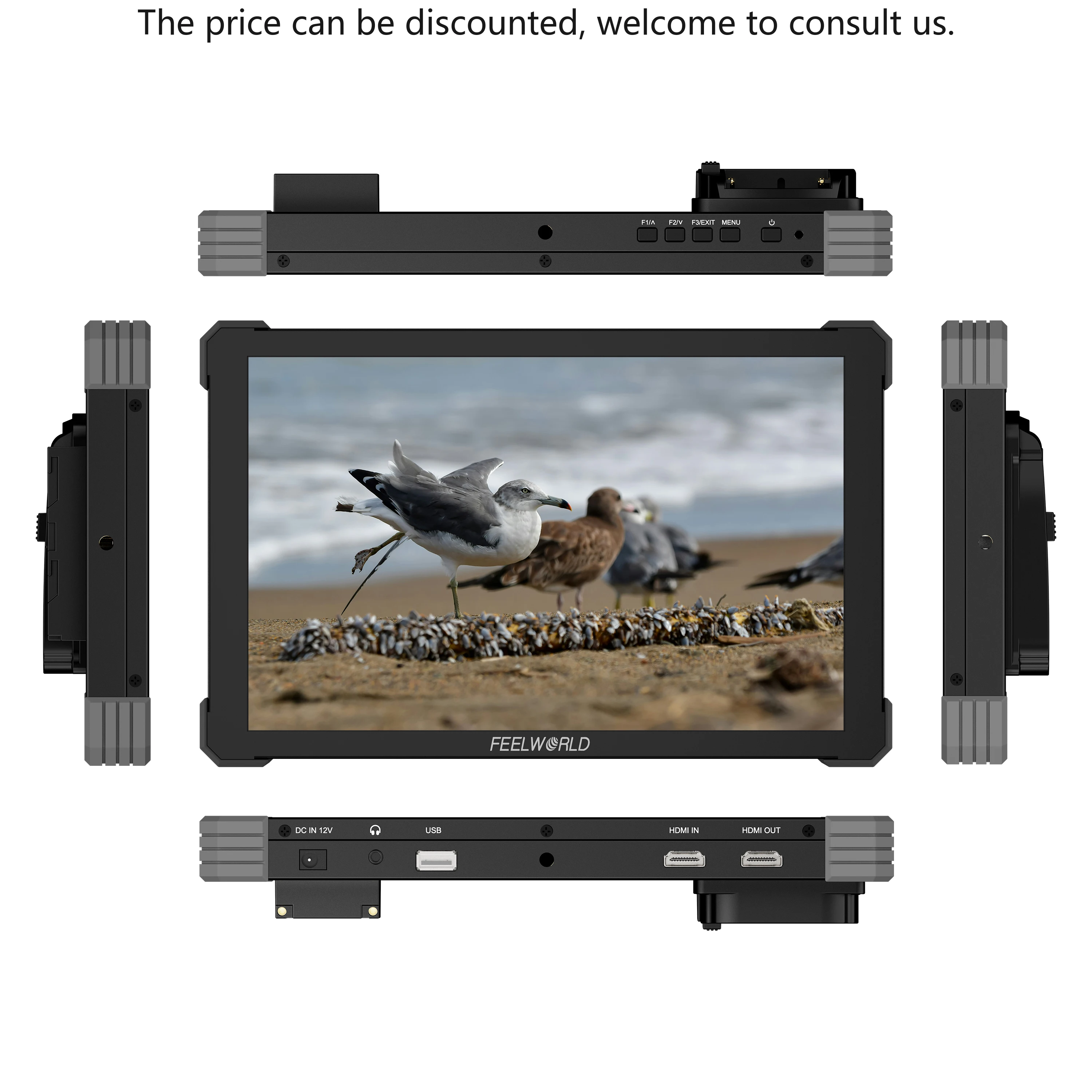 FEELWORLD T10 10.1 Inch 4K HDMI SDI Dslr Field Monitor Aluminium Touch Screen DSLR Camera Monitor
FEELWORLD T10 10.1 Inch 4K HDMI SDI Dslr Field Monitor Aluminium Touch Screen DSLR Camera Monitor