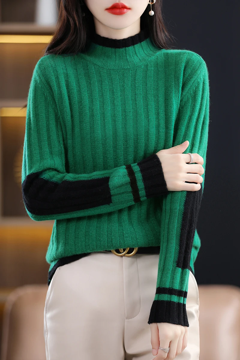 Woman's Sweater Cashmere Sweater Female Pullover Long Sleeve Turtleneck Large Size Top Winter Thick 100%Wool Knitted Casual Coat
Woman's Sweater Cashmere Sweater Female Pullover Long Sleeve Turtleneck Large Size Top Winter Thick 100%Wool Knitted Casual Coat