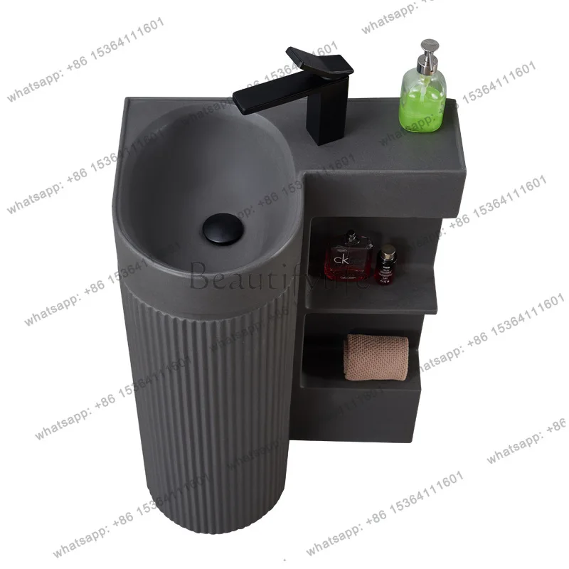 Artificial stone column type washbasin balcony bathroom hotel floor type pillar basin
Artificial stone column type washbasin balcony bathroom hotel floor type pillar basin