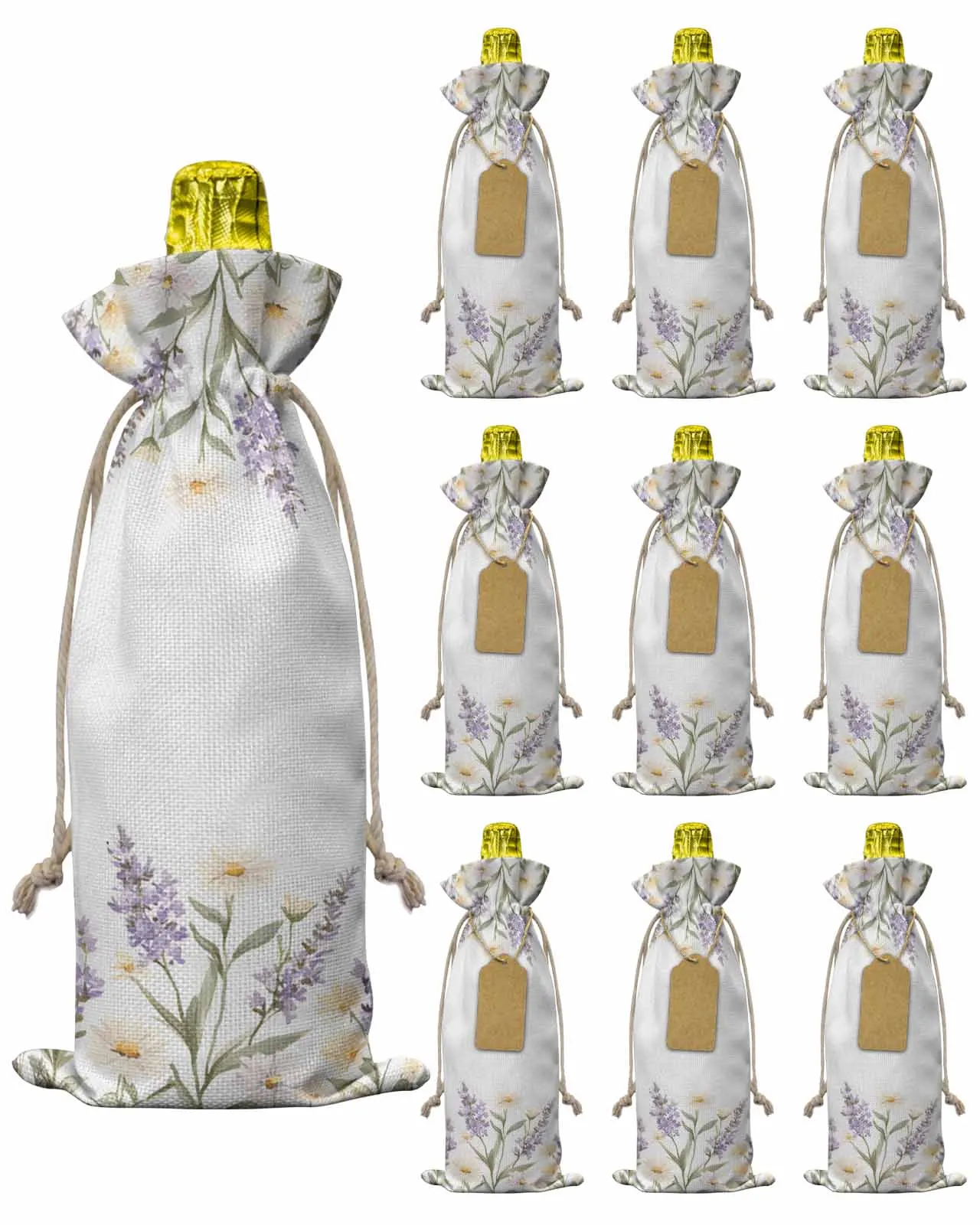 10pcs Wine Bottle Covers Spring Purple Flower Wine Holder Carrier Packaging Bag Wedding Party Decor Gift
10pcs Wine Bottle Covers Spring Purple Flower Wine Holder Carrier Packaging Bag Wedding Party Decor Gift