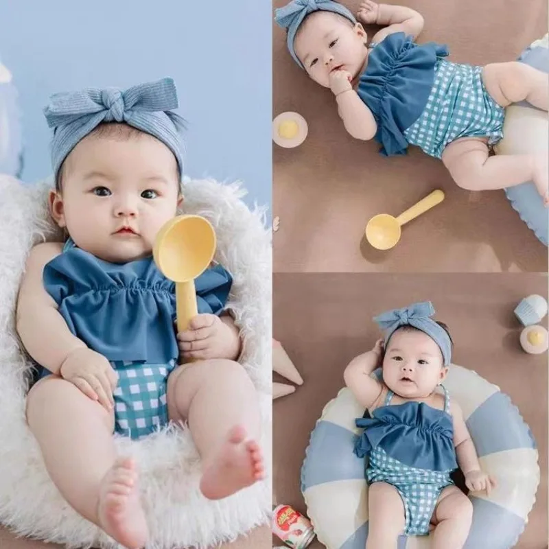 Baby Swimsuit Sets Newborn Photography Outfits Summer Cute Bow Tie, Swimsuit and Sunglasses for Infant Girls/Boys Photos Props
Baby Swimsuit Sets Newborn Photography Outfits Summer Cute Bow Tie, Swimsuit and Sunglasses for Infant Girls/Boys Photos Props