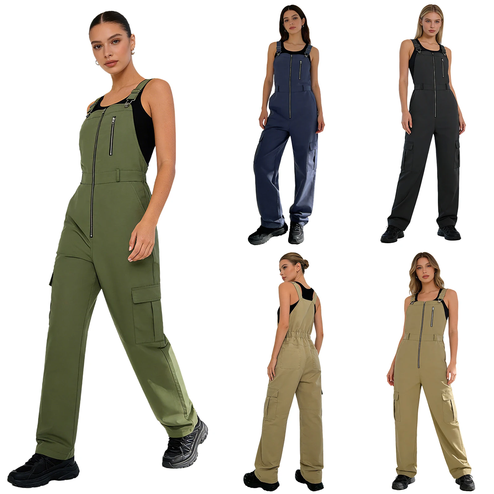 Женский рабочий комбинезон с регулируемыми лямками, молнией, множеством карманов, широкими штанинами, в стиле карго, повседневный, для работы, путешествий, уличной моды
Женский рабочий комбинезон с регулируемыми лямками, молнией, множеством карманов, широкими штанинами, в стиле карго, повседневный, для работы, путешествий, уличной моды