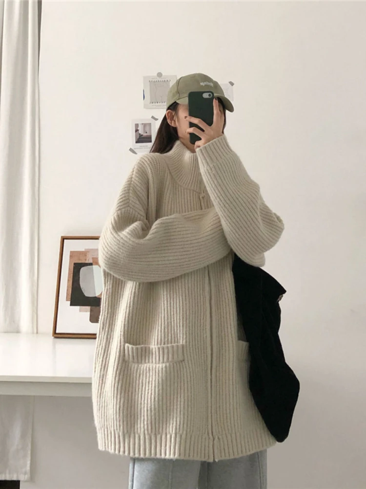 Fashion Women Sweaters 2023 Autumn Winter Solid Loose Long Sleeve Turtleneck Knitted Cardigan Crop Top Knitwears Womens Clothing
Fashion Women Sweaters 2023 Autumn Winter Solid Loose Long Sleeve Turtleneck Knitted Cardigan Crop Top Knitwears Womens Clothing
