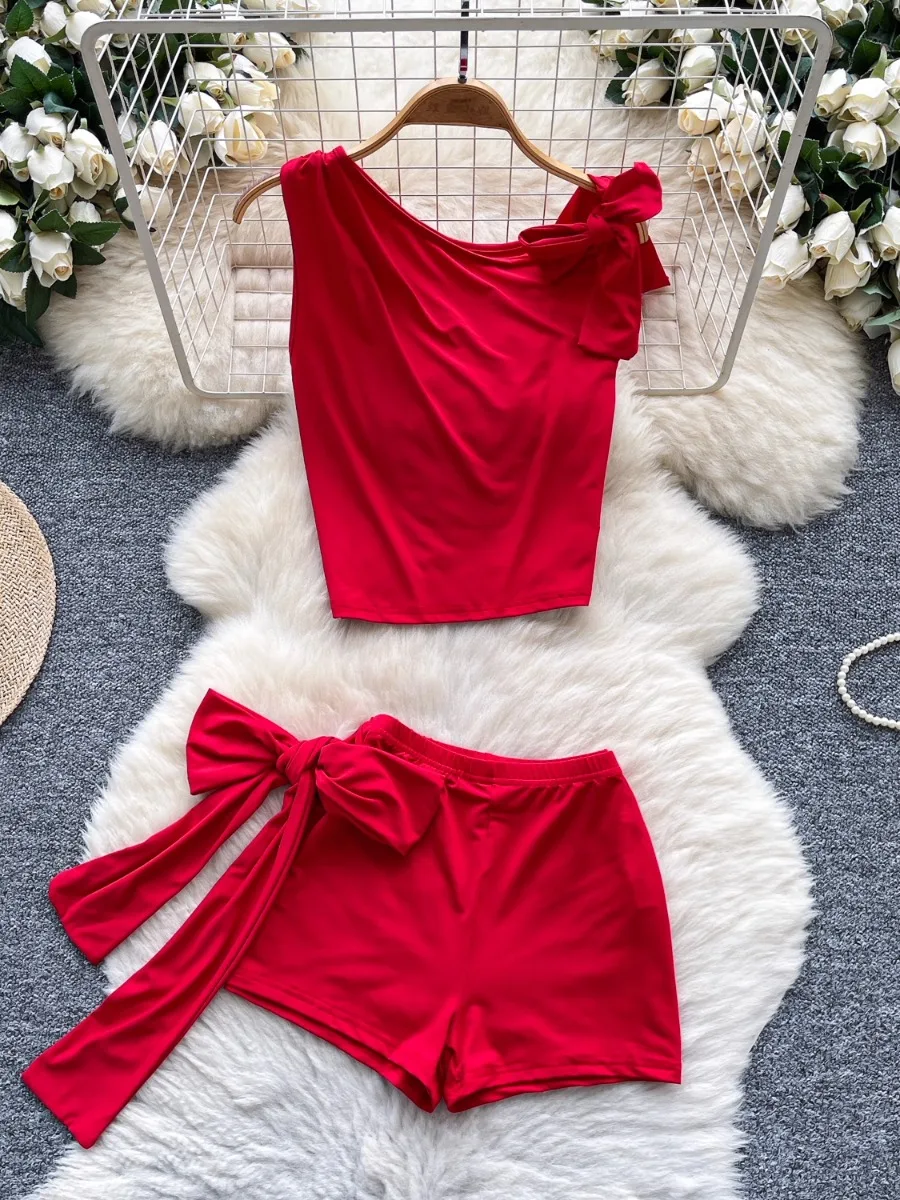 Foamlina High Waist Skinny Pants Set Pure Desire Hot Girl Ins Trendy Designed Bowknot Tie Up Sleeveless Vest Outfit
Foamlina High Waist Skinny Pants Set Pure Desire Hot Girl Ins Trendy Designed Bowknot Tie Up Sleeveless Vest Outfit