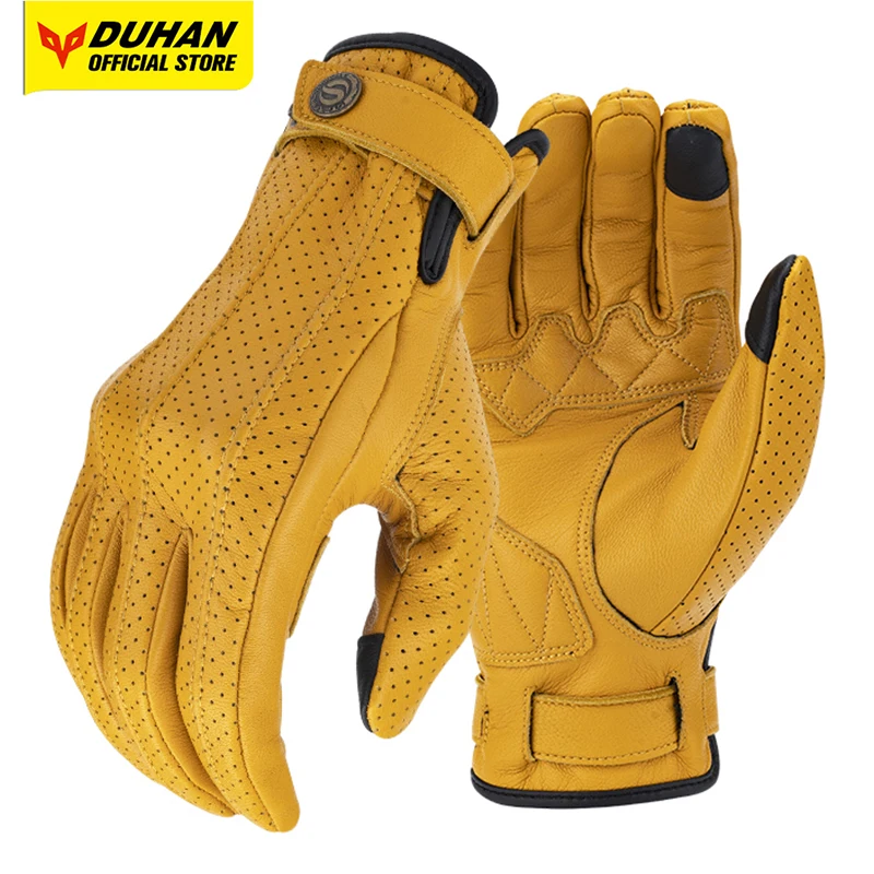 Summer Retro Motorcycle Gloves Genuine Leather Full Finger Gloves Breathable Wear Resistant Moto Biker Protection Gloves Yellow
Summer Retro Motorcycle Gloves Genuine Leather Full Finger Gloves Breathable Wear Resistant Moto Biker Protection Gloves Yellow