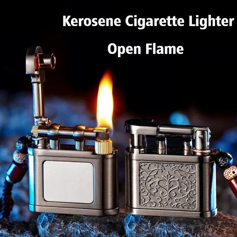2025 New Cigar Igniter Coal Oil Lighter Metal Windproof Open Flame Smoke Grinding Wheel Cigarette Lighters & Smoking Accessories 
2025 New Cigar Igniter Coal Oil Lighter Metal Windproof Open Flame Smoke Grinding Wheel Cigarette Lighters & Smoking Accessories