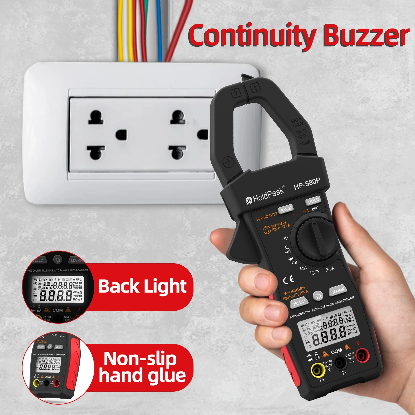 Phase Clamp Power Meter 1000A 600V True RMS Wattage KVA KVAR HP PF Phase Sequence Inrush Current Clamp Multimeter
Phase Clamp Power Meter 1000A 600V True RMS Wattage KVA KVAR HP PF Phase Sequence Inrush Current Clamp Multimeter