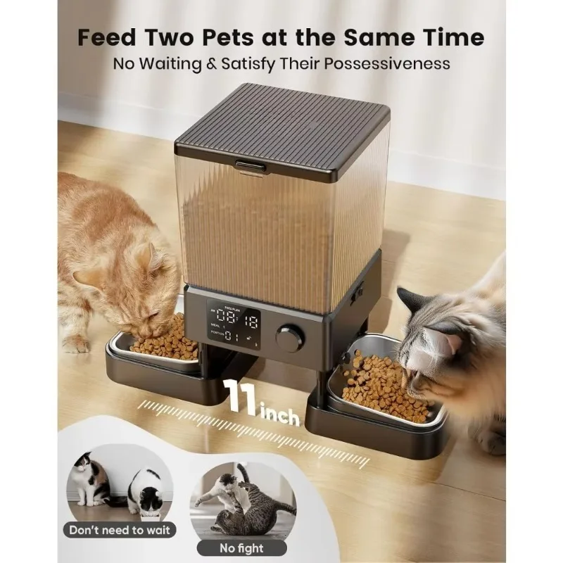 Automatic Cat Feeder for 2 Cats, 20 Cups/5L Automatic Cat Food Dispenser for Small Pets Indoor, Timed Cat Feeder for Dry Food
Automatic Cat Feeder for 2 Cats, 20 Cups/5L Automatic Cat Food Dispenser for Small Pets Indoor, Timed Cat Feeder for Dry Food