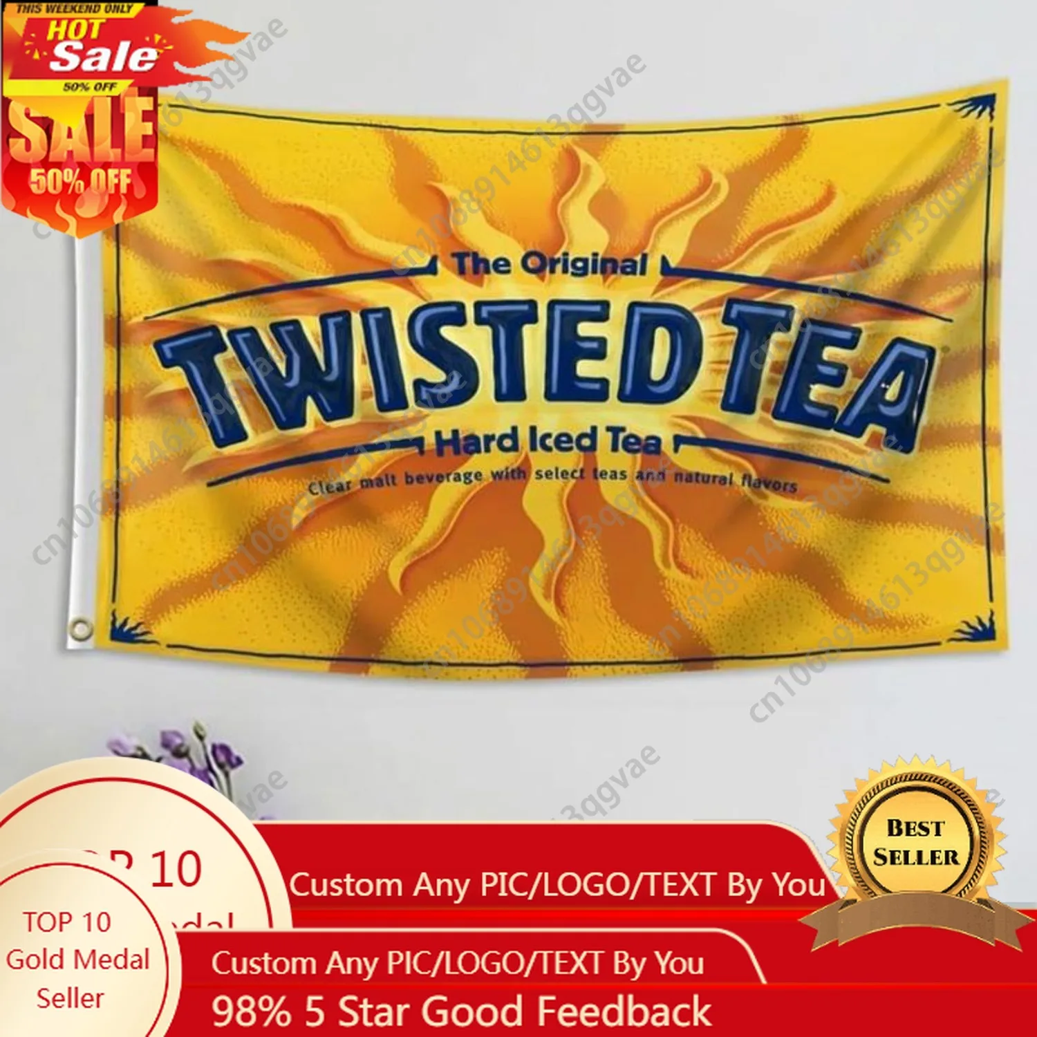 Twisted Tea Flag Funny Decoration Twisted Tea Merchandise for College Bedroom Room Dorm Wall Hanging Party Custom Decoration
Twisted Tea Flag Funny Decoration Twisted Tea Merchandise for College Bedroom Room Dorm Wall Hanging Party Custom Decoration