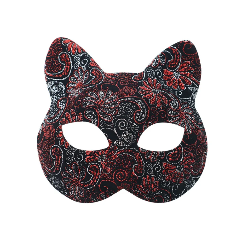 Funny Plastic Cat Face Masks Flower Animal Halloween Masquerade Mask Black Shining Half Face Mask Women
Funny Plastic Cat Face Masks Flower Animal Halloween Masquerade Mask Black Shining Half Face Mask Women