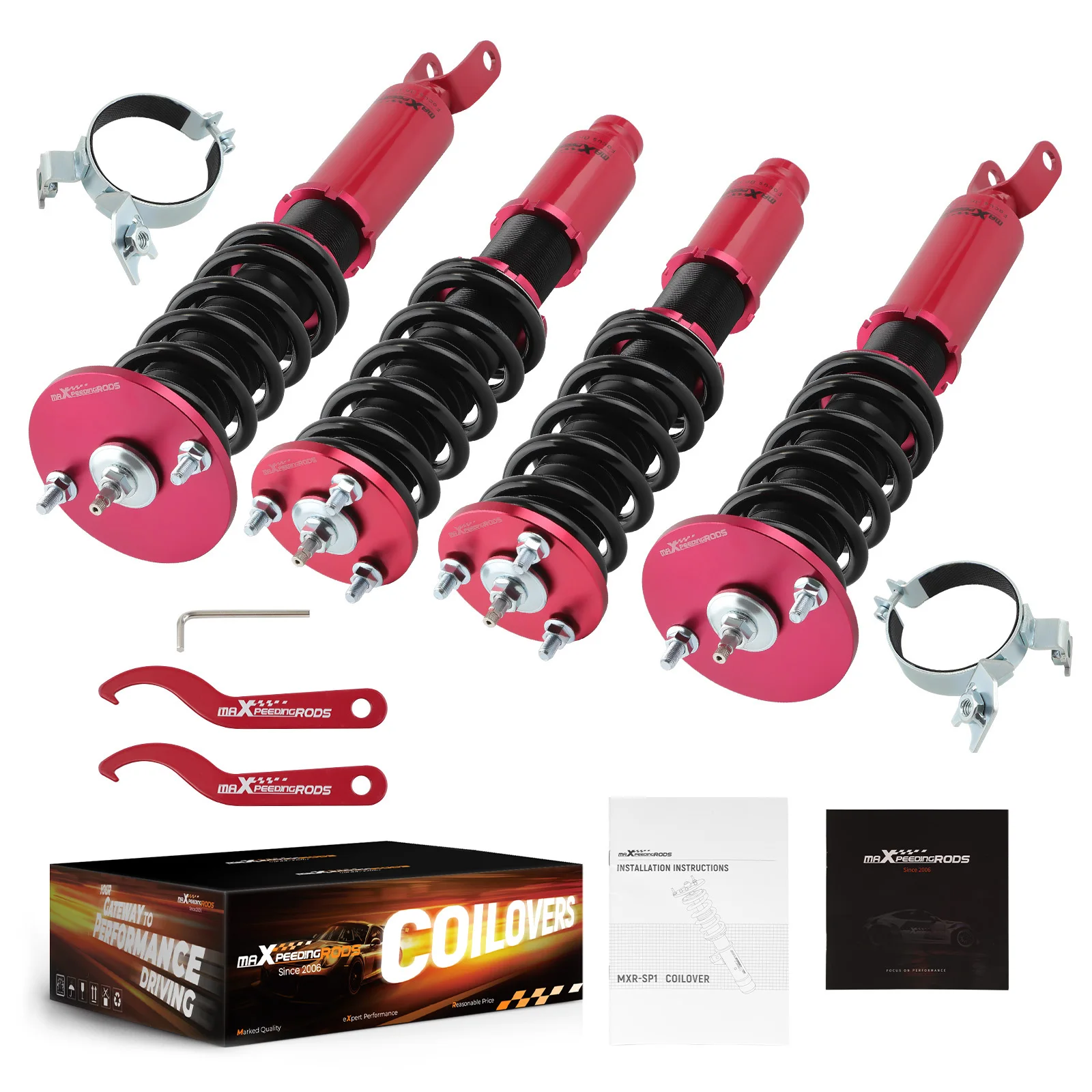 Комплект койловеров MaXpeedingrods с 24-позиционной регулировкой демпфирования для Acura CL 97-99 и Accord 90-97
Комплект койловеров MaXpeedingrods с 24-позиционной регулировкой демпфирования для Acura CL 97-99 и Accord 90-97