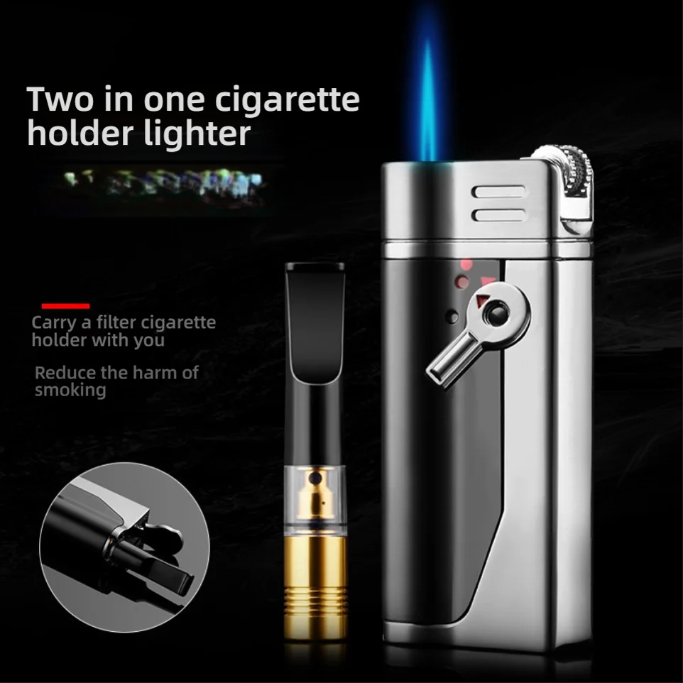 Металлическая бутановая зажигалка, уличная ветрозащитная фонарик с синим пламенем, турбореактивная зажигалка для сигар с моющимся держателем для сигарет, подарок для мужчин
Металлическая бутановая зажигалка, уличная ветрозащитная фонарик с синим пламенем, турбореактивная зажигалка для сигар с моющимся держателем для сигарет, подарок для мужчин