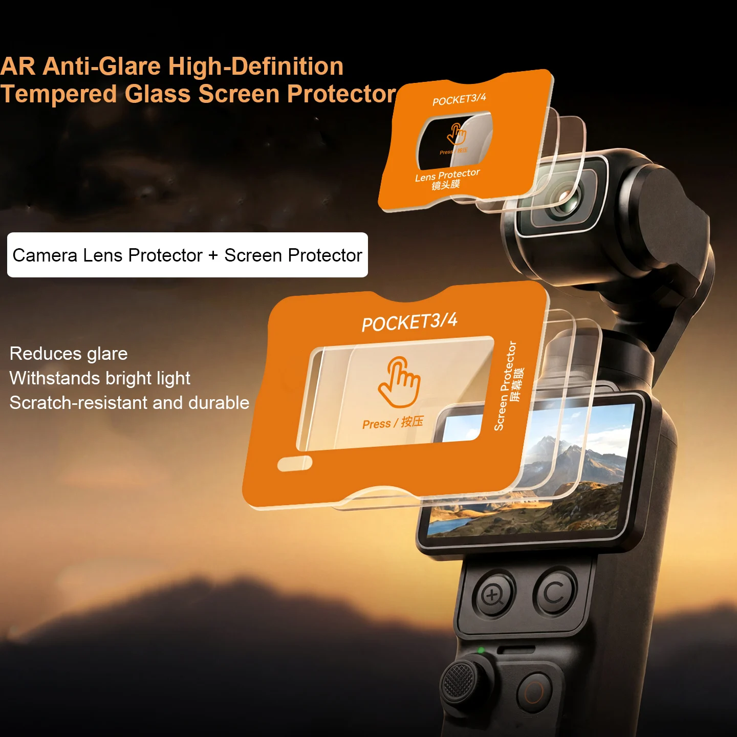 AR Screen Protector + Lens Film for dji pocket4 99.6% Clarity High Hardness Scratch Resistant Smooth Touch HD Tempered Glass
AR Screen Protector + Lens Film for dji pocket4 99.6% Clarity High Hardness Scratch Resistant Smooth Touch HD Tempered Glass
