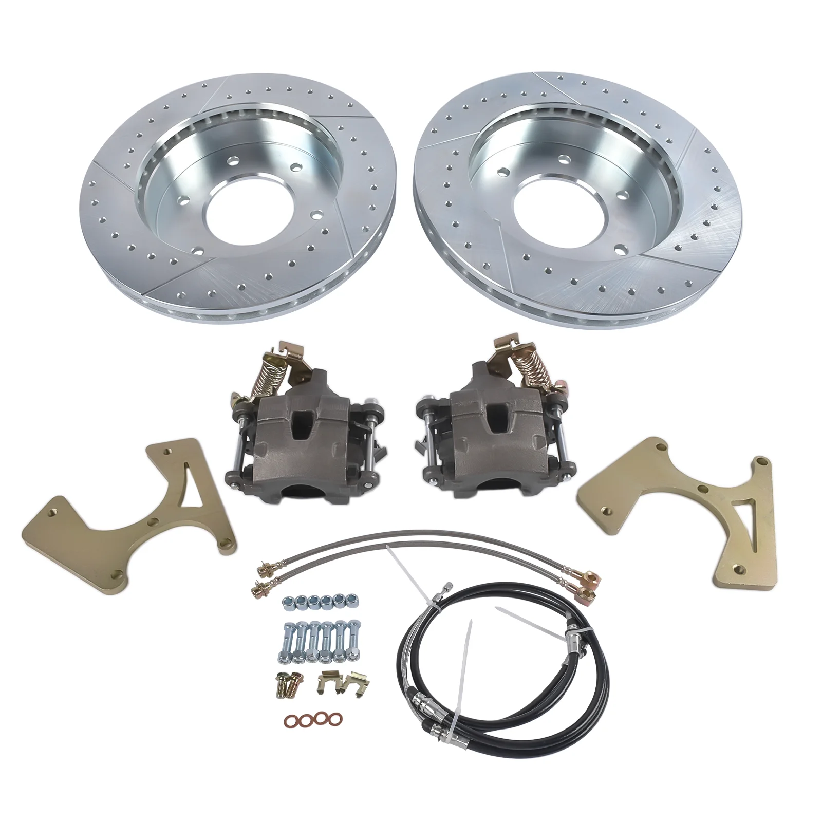 Rear Disc Brake Conversion Kit 6 Lug Fits for Chevy GMC C10 Suburban K10 C15 K15 Blazer Jimmy Truck 1961-1991
Rear Disc Brake Conversion Kit 6 Lug Fits for Chevy GMC C10 Suburban K10 C15 K15 Blazer Jimmy Truck 1961-1991